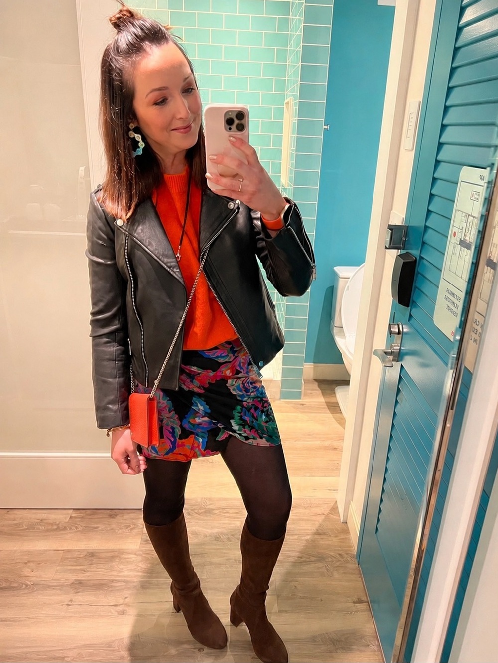 Zara Multicolour Floral Print Black Wrap Style Skirt - S